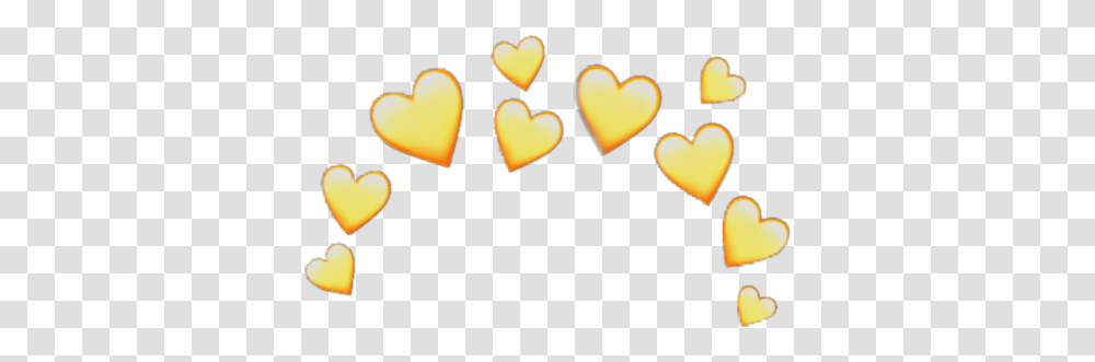 Yellow Heart Crown Heartcrown Emoji Iphone Random Stick Yellow Heart Emoji, Alphabet, Fire Transparent Png