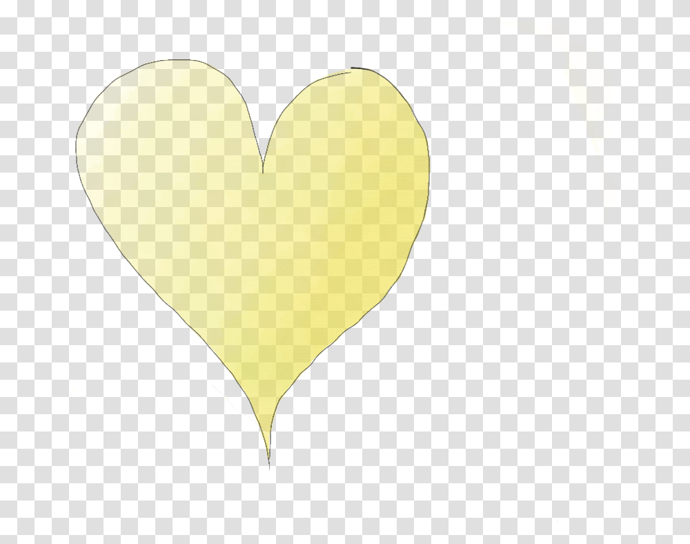 Yellow Heart Drawing, Balloon, Pillow, Cushion, Tennis Ball Transparent Png