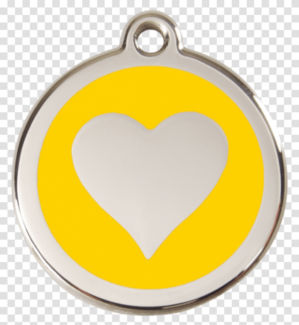 Yellow Heart Pet Tag Red Dingo, Pendant, Locket, Jewelry, Accessories Transparent Png