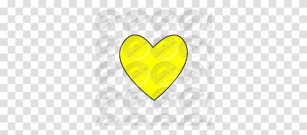 Yellow Heart Picture For Classroom Therapy Use Great Heart, Plectrum, Flyer, Poster, Paper Transparent Png
