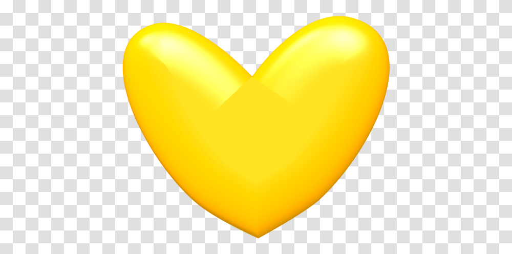 Yellow Heart, Plant, Fruit, Food, Balloon Transparent Png