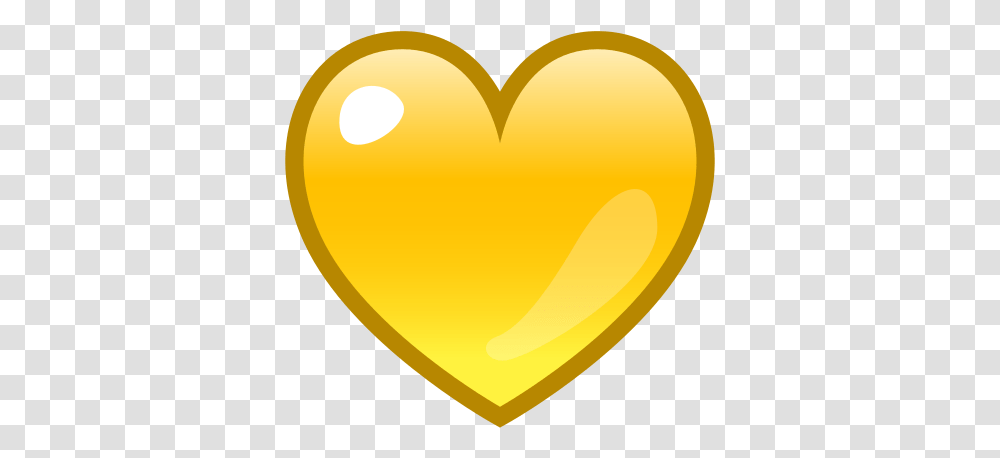 Yellow Heart Yellow Heart Emojidex, Plectrum, Banana, Fruit, Plant Transparent Png