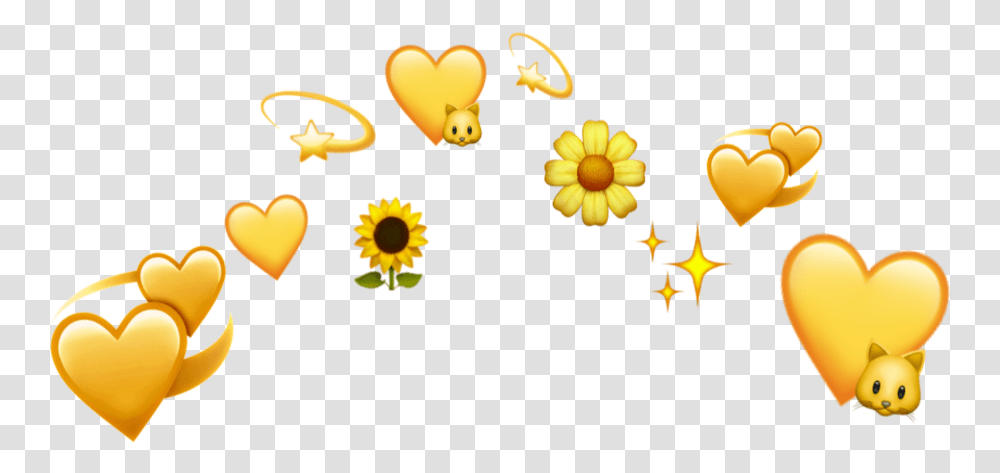 Yellow Heartcrown Yellowheart Yellowheartcrown Devil Heart Crown, Plant, Flower, Sunflower, Daisy Transparent Png
