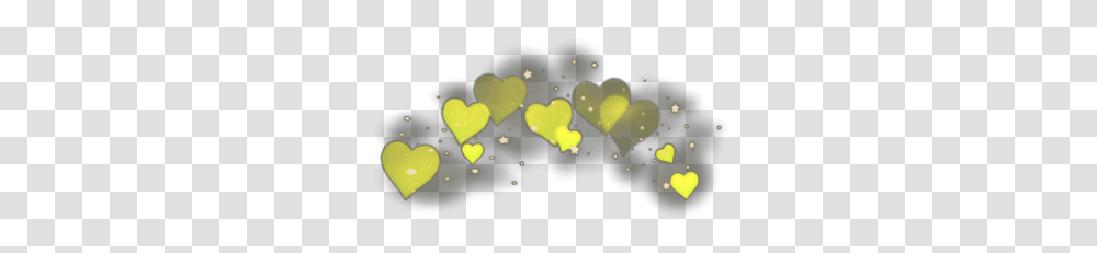 Yellow Hearts Heart Heartcrown Crown Asthetic Grape, Plant, Hand, Outdoors, Flower Transparent Png