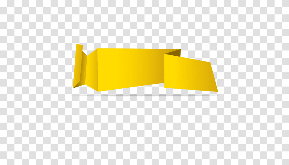 Yellow Horizontal Origami Banner, Paper, Fence, Box Transparent Png