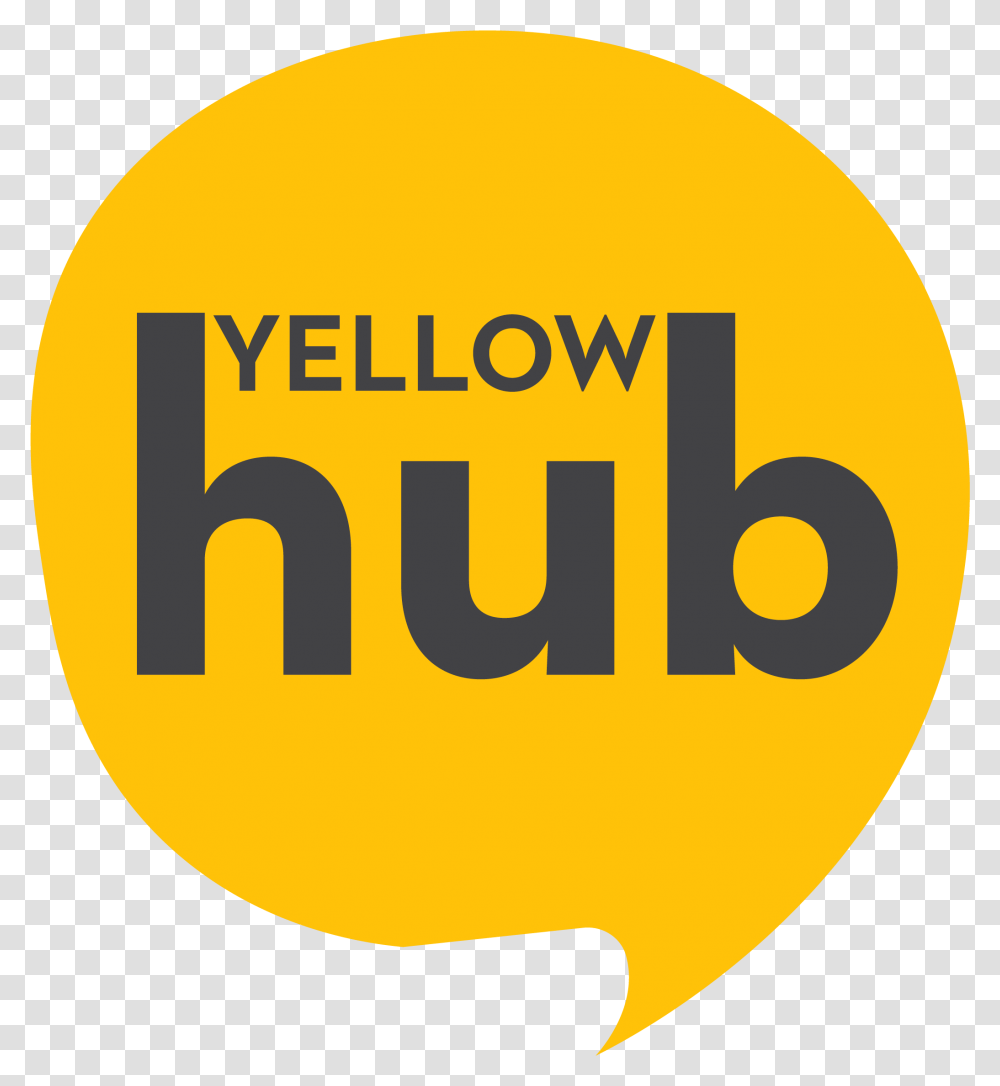 Yellow Hub Logo Red & Big, Label, Text, Word, Plant Transparent Png