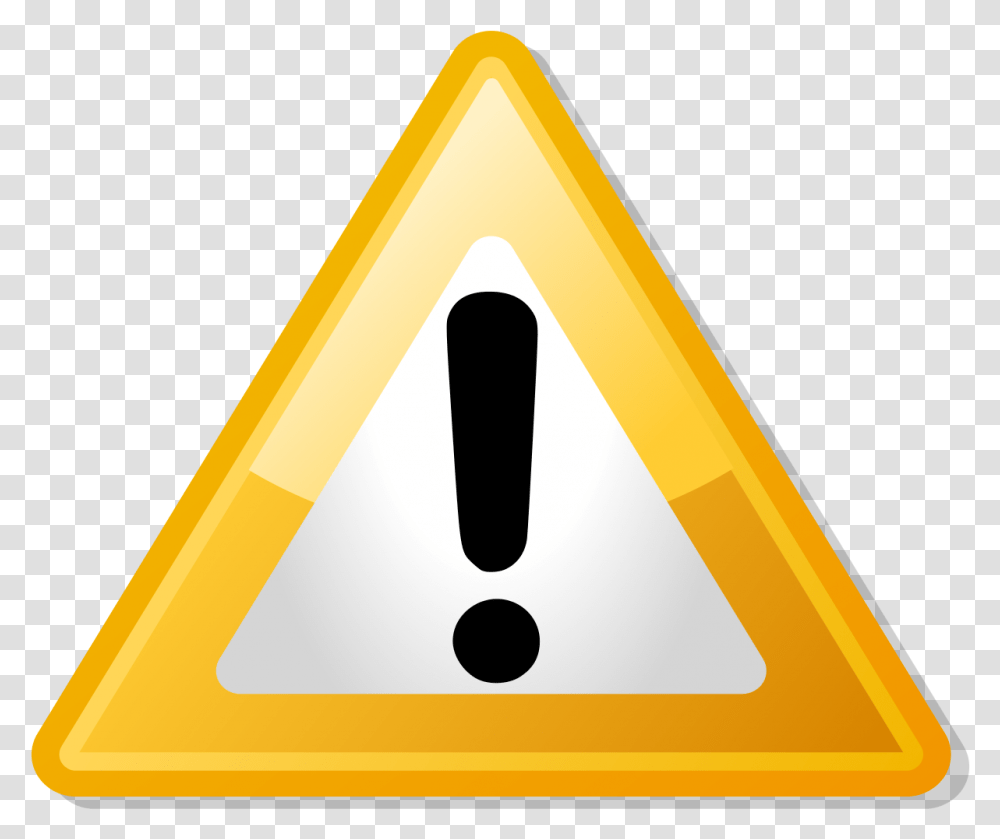 Yellow Important Sign, Triangle, Road Sign, Mailbox Transparent Png
