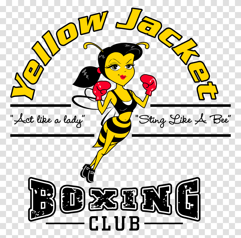 Yellow Jacket Boxing New Logo Lady Yellow Jackets, Hand, Text, Person, Human Transparent Png