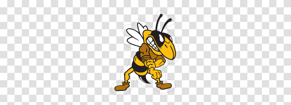 Yellow Jackets Mascot Sticker, Honey Bee, Insect, Invertebrate, Animal Transparent Png