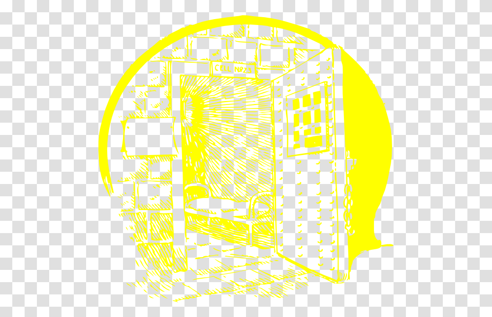 Yellow Jail Cell Clip Art Vector Clip Art Circle, Text, Urban, Metropolis, City Transparent Png
