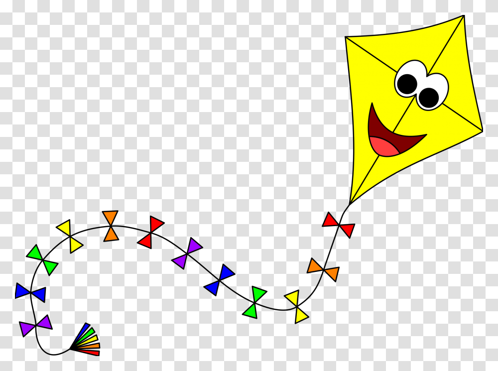 Yellow Kite With Face Clip Arts Kite Clipart, Toy, Triangle Transparent Png