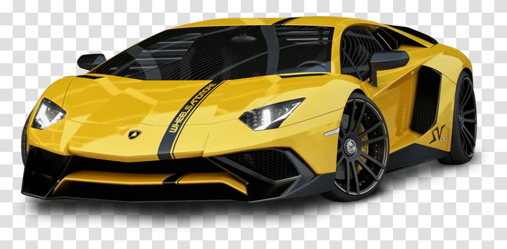 Yellow Lamborghini Aventador Car Lamborghini Aventador Sv Tuning, Wheel, Machine, Tire, Car Wheel Transparent Png