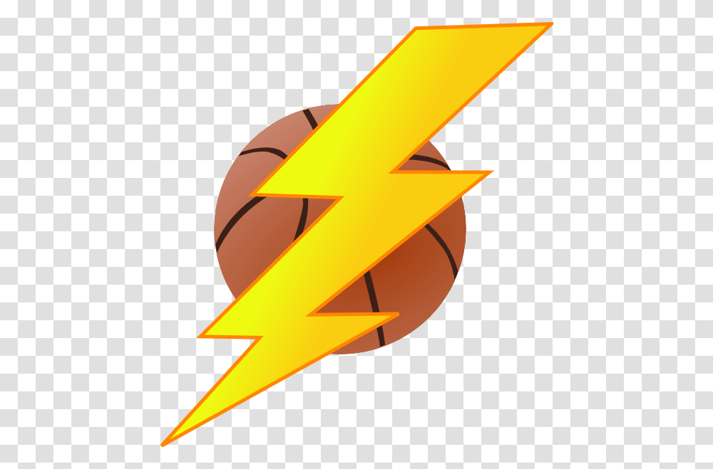 Yellow Lightning Bolt Clipart Basketball Thunder Logo Design, Text, Number, Symbol, Outdoors Transparent Png