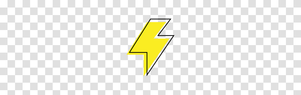 Yellow Lightning Bolt Icon, Cross, Number Transparent Png