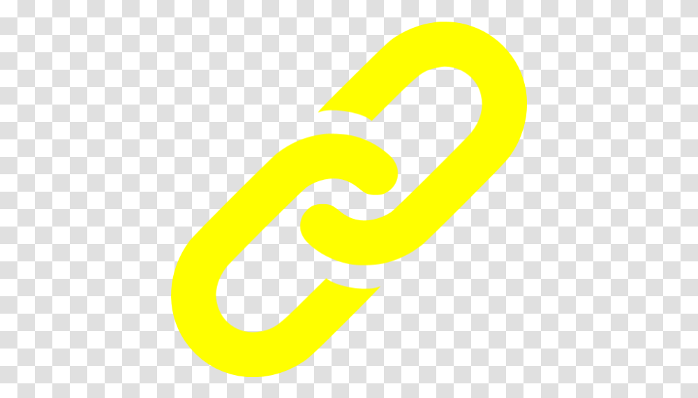 Yellow Link Icon Circle Website Link Icon, Banana, Fruit, Plant, Food Transparent Png