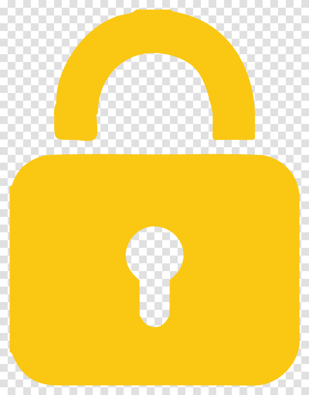 Yellow Lock, Security Transparent Png