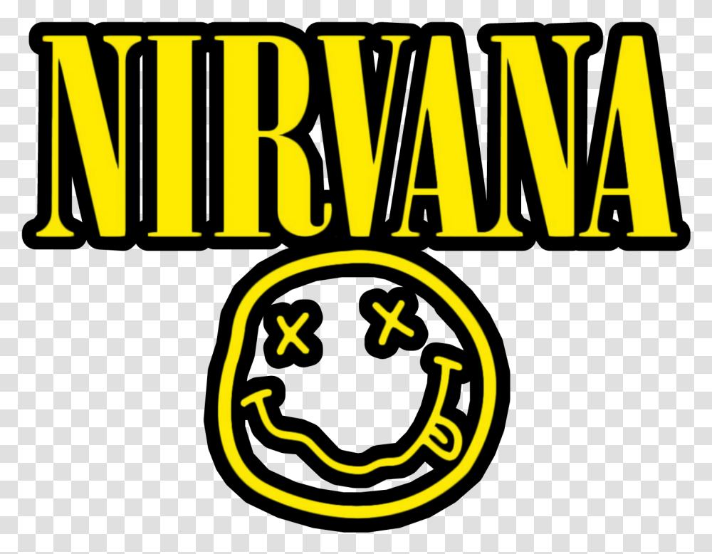 Yellow Logo Nirvana Rock Music Sticker By Cutegirl Rock Band Band Logo, Text, Symbol, Alphabet, Number Transparent Png