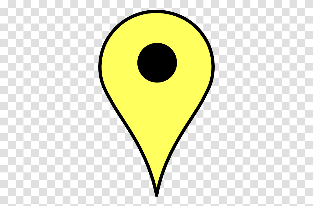 Yellow Marker Black Border Clip Art Google Maps Yellow Map Pin Yellow Background, Light, Heart, Lightbulb, Plectrum Transparent Png