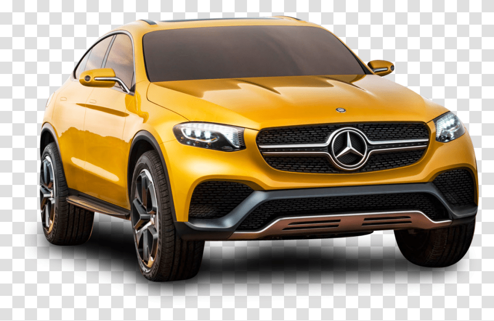 Yellow Mercedes Benz Glc Coupe Car Image Mercedes Glb Coupe 2019, Vehicle, Transportation, Automobile, Suv Transparent Png