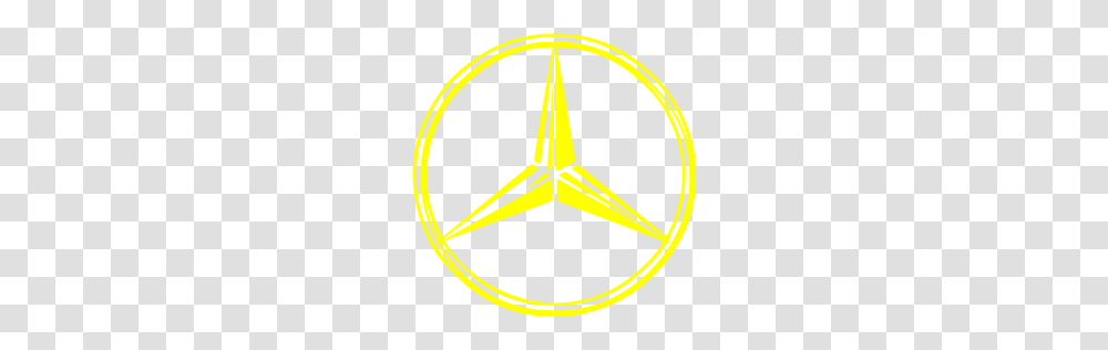 Yellow Mercedes Benz Icon, Logo, Trademark Transparent Png