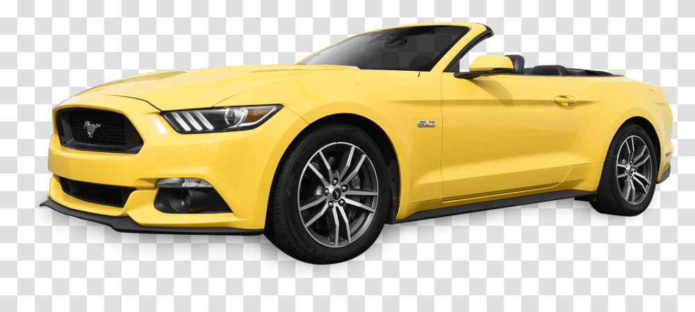 Yellow Mustang Convertible, Car, Vehicle, Transportation, Automobile Transparent Png