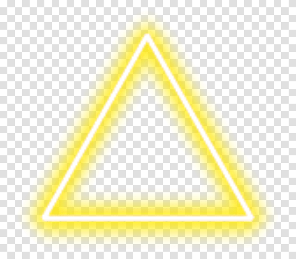 Yellow Neon Triangle Transparent Png