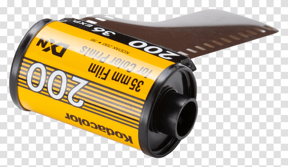 Yellow Old Camera Reel Label, Cylinder, Weapon, Weaponry Transparent Png