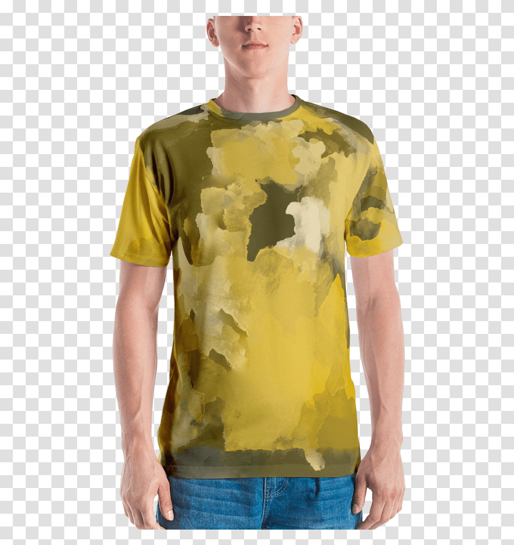 Yellow Orche Watercolor T Shirt T Shirt ZazuzeData T Shirt, Apparel, Person, Human Transparent Png