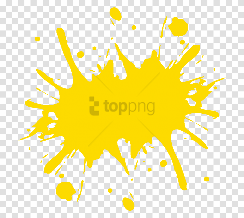 Yellow Paint Splash Single Paint Splatter Design, Stain, Bonfire, Flame Transparent Png