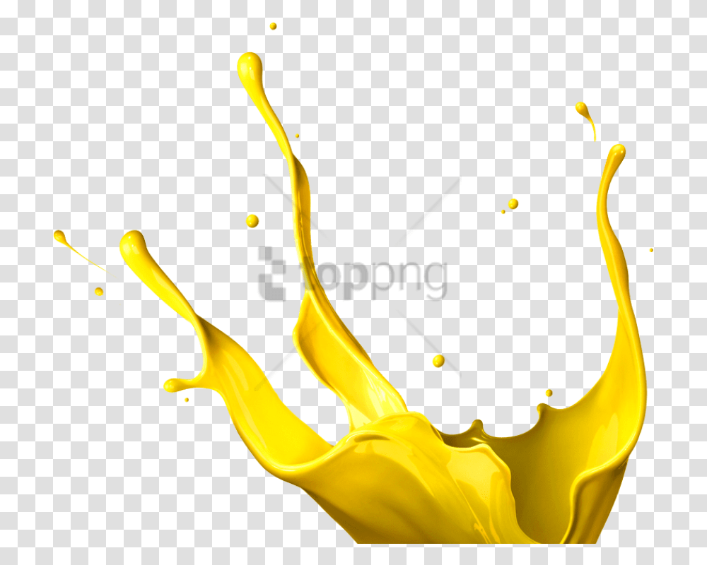 Yellow Paint Splatter, Beverage, Drink, Orange Juice Transparent Png