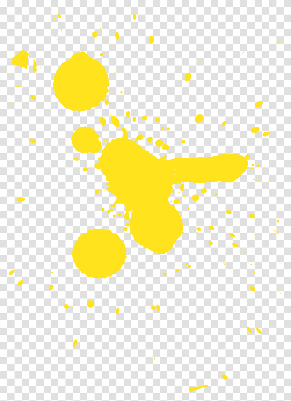 Yellow Paint Splatter, Paper, Confetti, Stain Transparent Png
