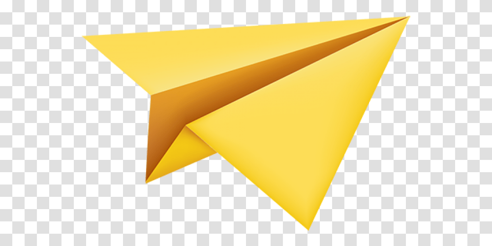 Yellow Paper Plane Image Yellow Paper Plane, Lighting Transparent Png