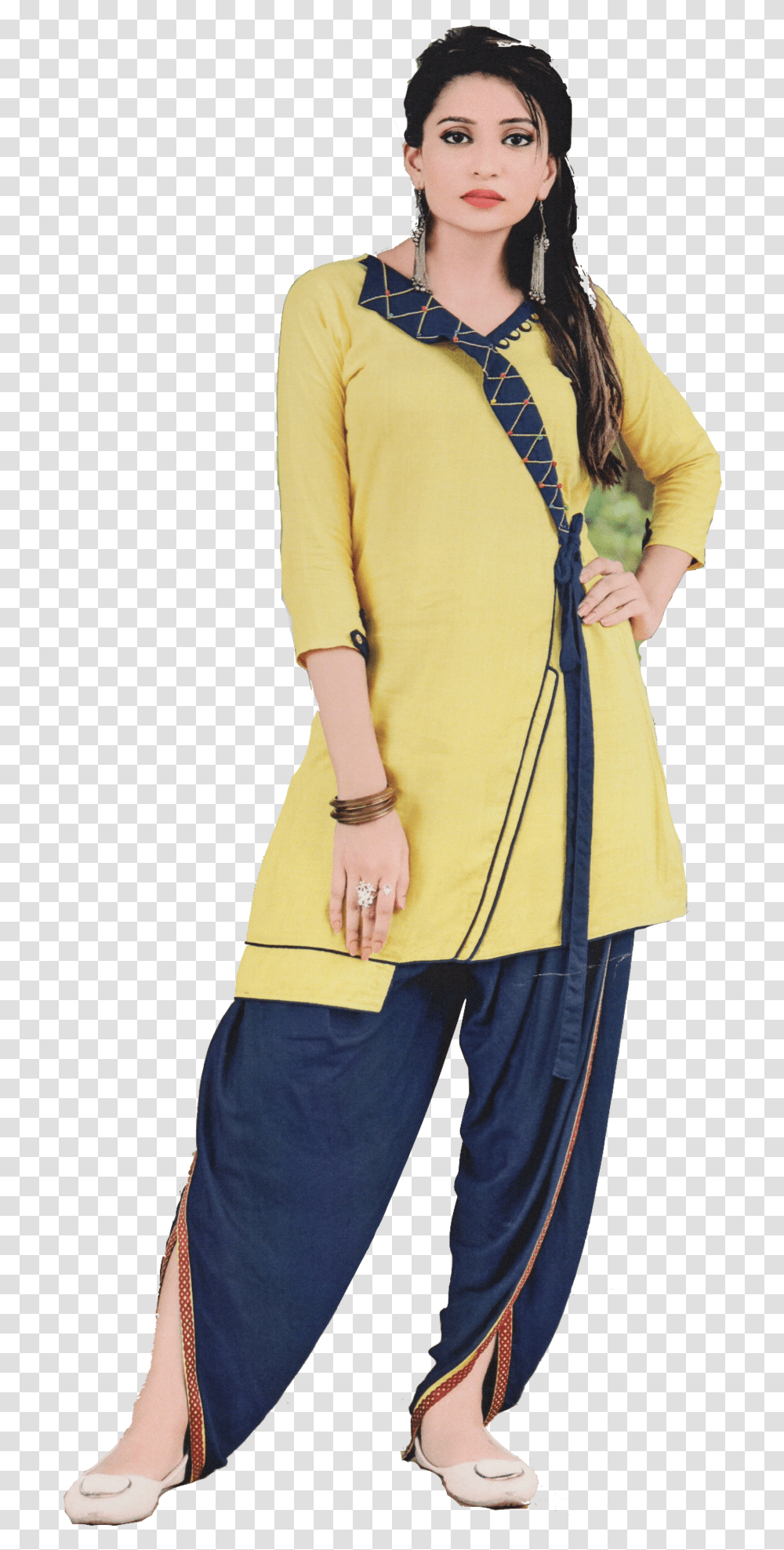 Yellow Patiyala Salwar Suit Patiyala, Sleeve, Person, Long Sleeve Transparent Png