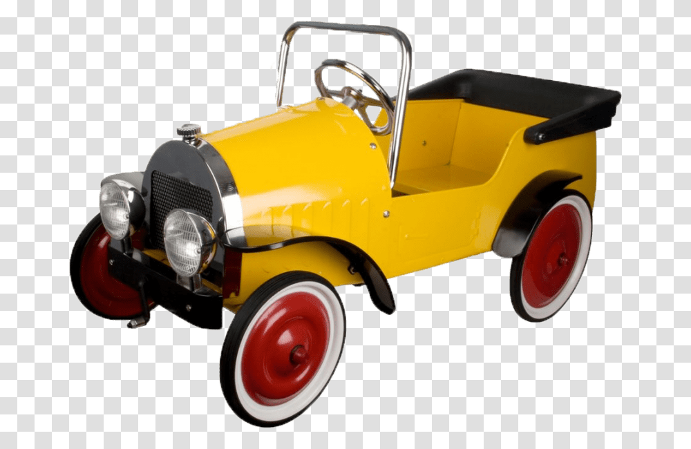 Yellow Pedal Car Image Toy Car With Background, Vehicle, Transportation, Hot Rod, Lawn Mower Transparent Png
