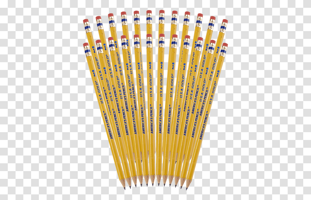 Yellow Pencil 24ct Usa Gold Pencils Usa Gold Pencils Pencil Usa Gold, Brush, Tool, Text, Paper Transparent Png