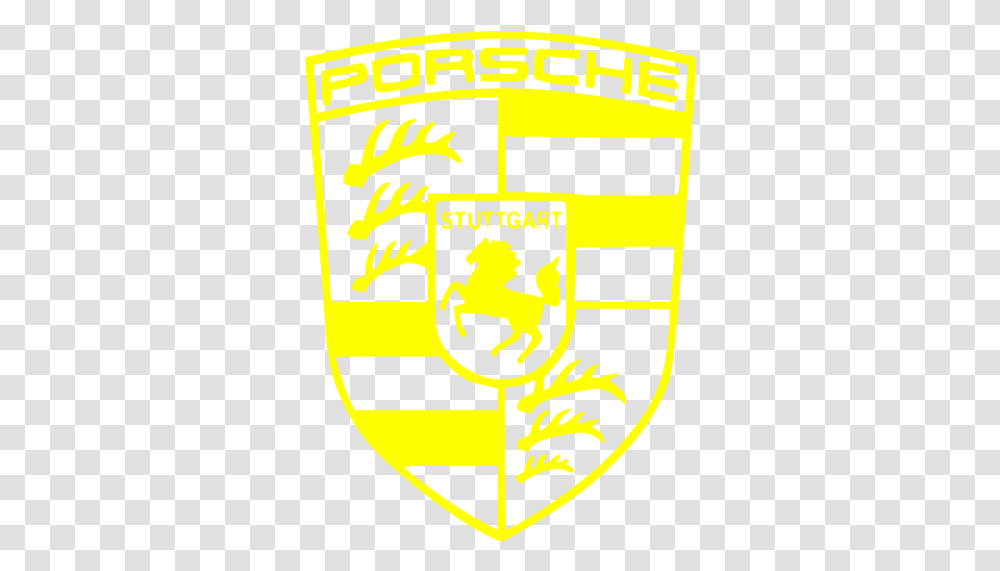 Yellow Porsche Icon Free Yellow Car Logo Icons Yellow Car Logo, Symbol, Trademark, Poster, Advertisement Transparent Png