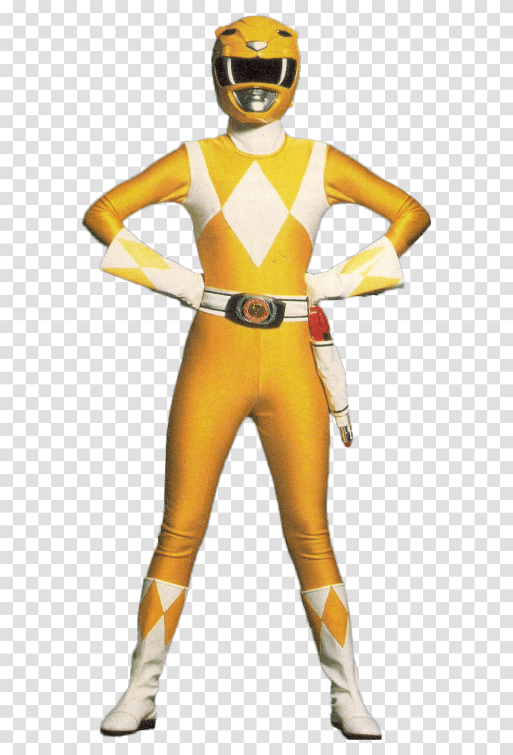 Yellow Power Ranger Mighty Morphin Power Rangers Yellow Ranger, Costume, Person, Sleeve Transparent Png