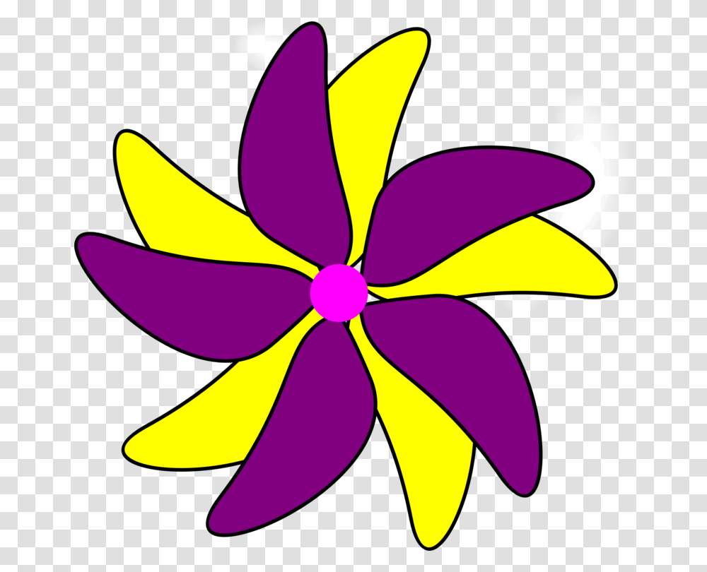 Yellow Purple Flower Green Computer Icons, Pattern, Ornament Transparent Png