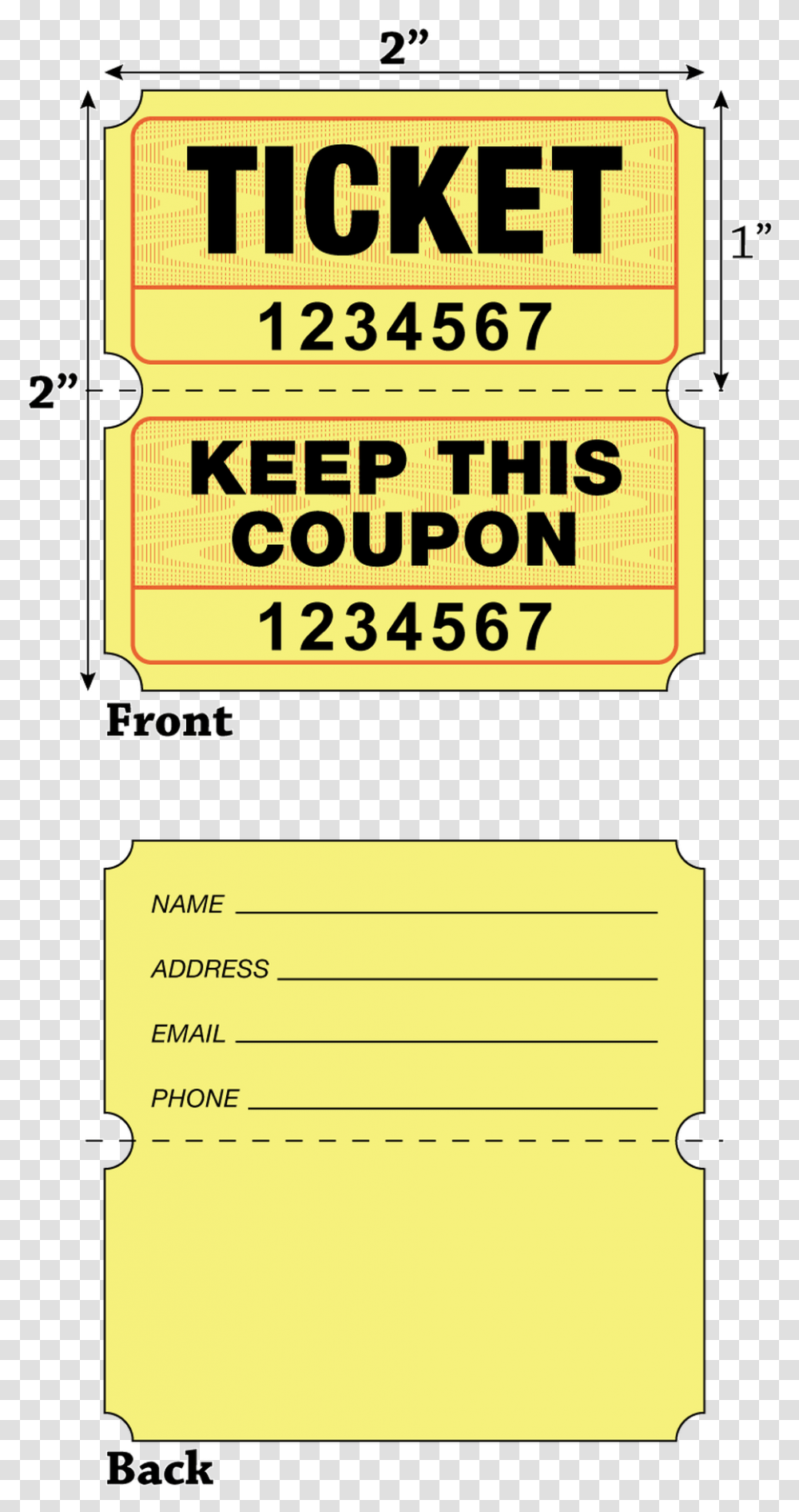 Yellow Raffle Tickets Number, Text, Paper Transparent Png