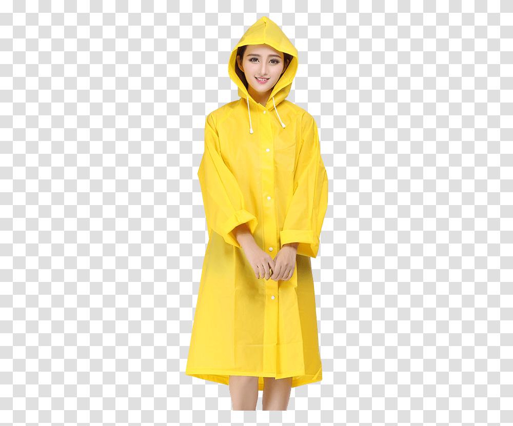 Yellow Raincoat, Apparel, Person, Human Transparent Png