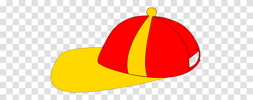 Yellow Red Cap Clip Art, Apparel, Hat, Baseball Cap Transparent Png