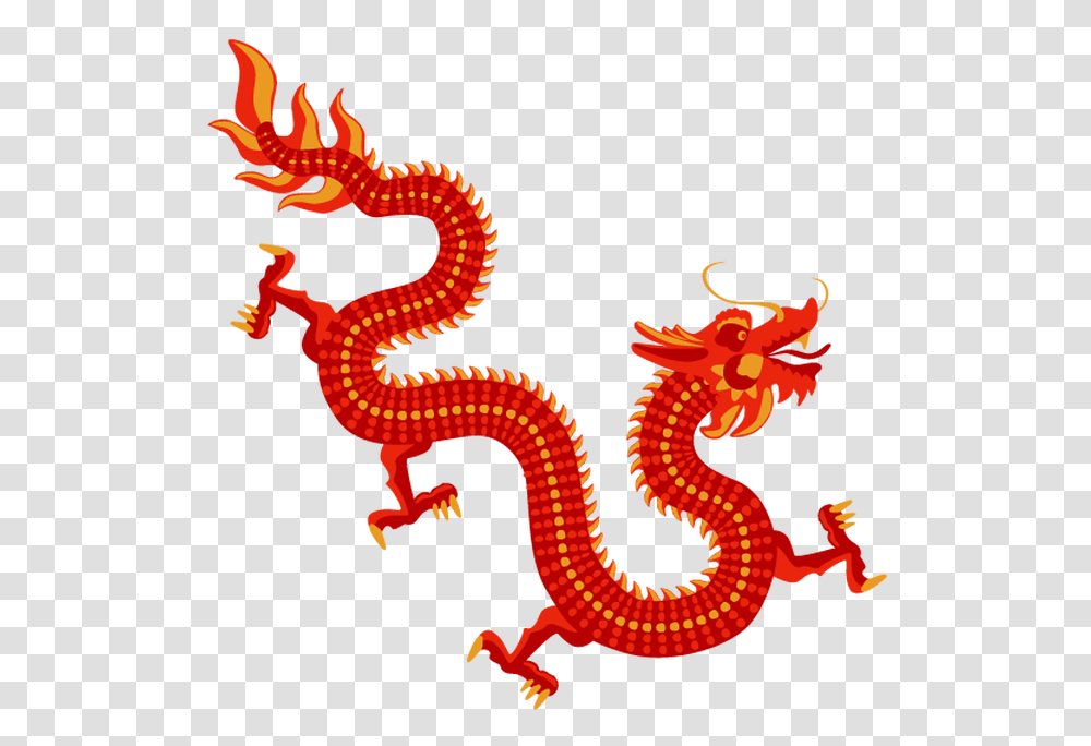 Yellow Red Dragon Chinese Dragon No Background Transparent Png