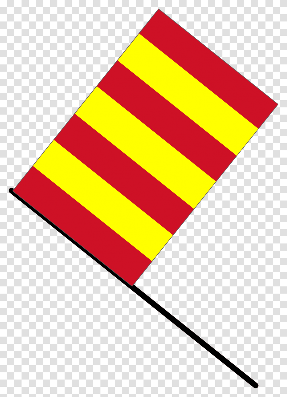 Yellow Red Stripped Flag Yellow And Red Striped Flag, Label Transparent Png