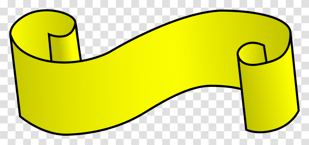 Yellow Ribbon Clip Arts For Web Scroll Clip Art, Plant, Food, Fruit, Photography Transparent Png