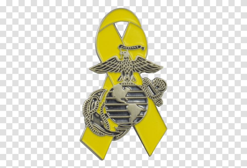 Yellow Ribbon With Ega Pin Medal, Helmet, Clothing, Apparel, Logo Transparent Png