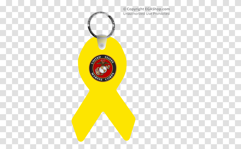 Yellow Ribbon Yellow Ribbon & Marine Corps Seal Keychain, Dynamite, Bomb, Weapon, Weaponry Transparent Png