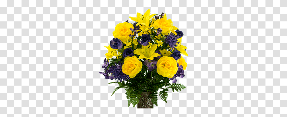 Yellow Rose And Purple Hydrangea Mix Garden Roses, Plant, Flower Bouquet, Flower Arrangement, Blossom Transparent Png