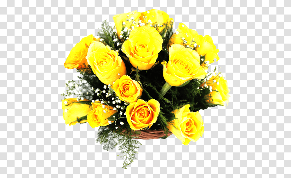 Yellow Rose Basket Floribunda, Plant, Flower Bouquet, Flower Arrangement, Blossom Transparent Png
