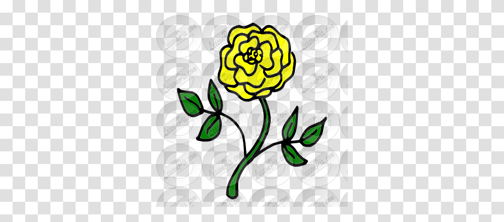 Yellow Rose Picture For Classroom Therapy Use, Floral Design, Pattern Transparent Png