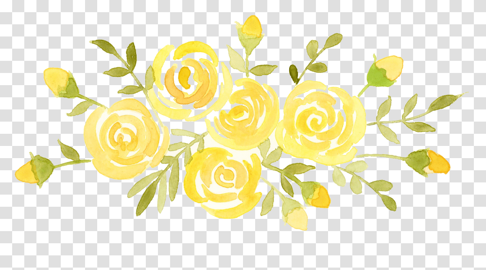 Yellow Roses By Paloma Navio Watercolor Illustration Yellow Rose Watercolor Free Transparent Png